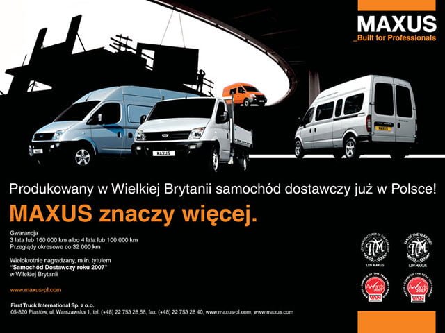 MAXUS znaczy więcej
