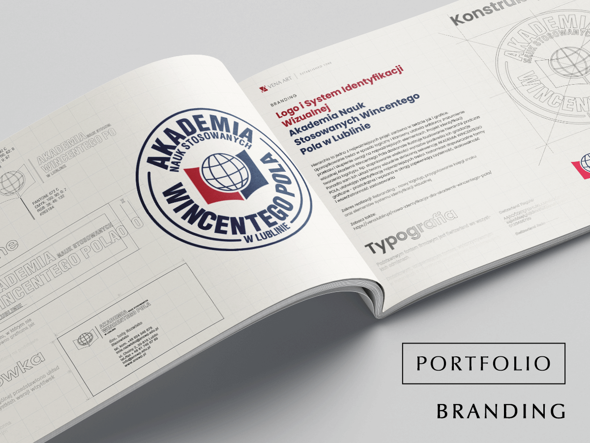 Logo i System Identyfikacji Wizualnej - Akademia Nauk Stosowanych Wincentego Pola w Lublinie