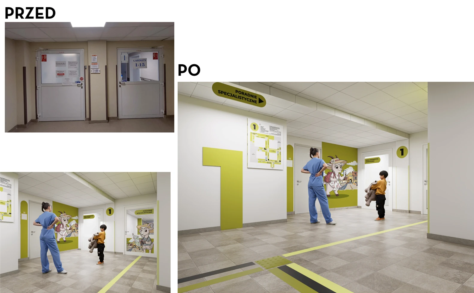 Metamorfoza wejścia do polikliniki a nowy wayfinding w szpitalu.
